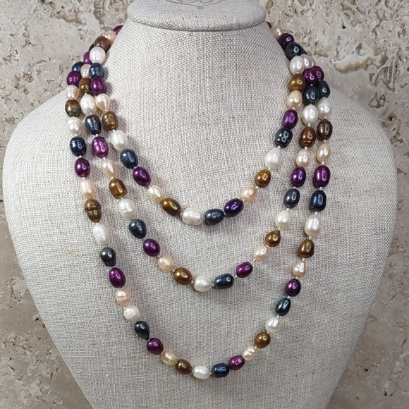 Artisan Crafted Multi Color Freshwater Pearl Necklace